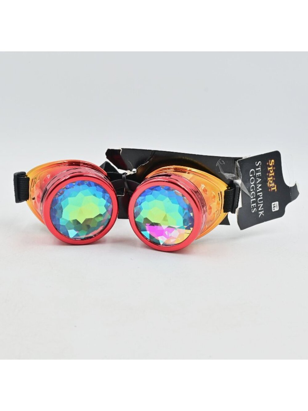 Spirit Halloween Steampunk Kaleidoscope Goggles Rainbow Special Lens Cosplay NWT
